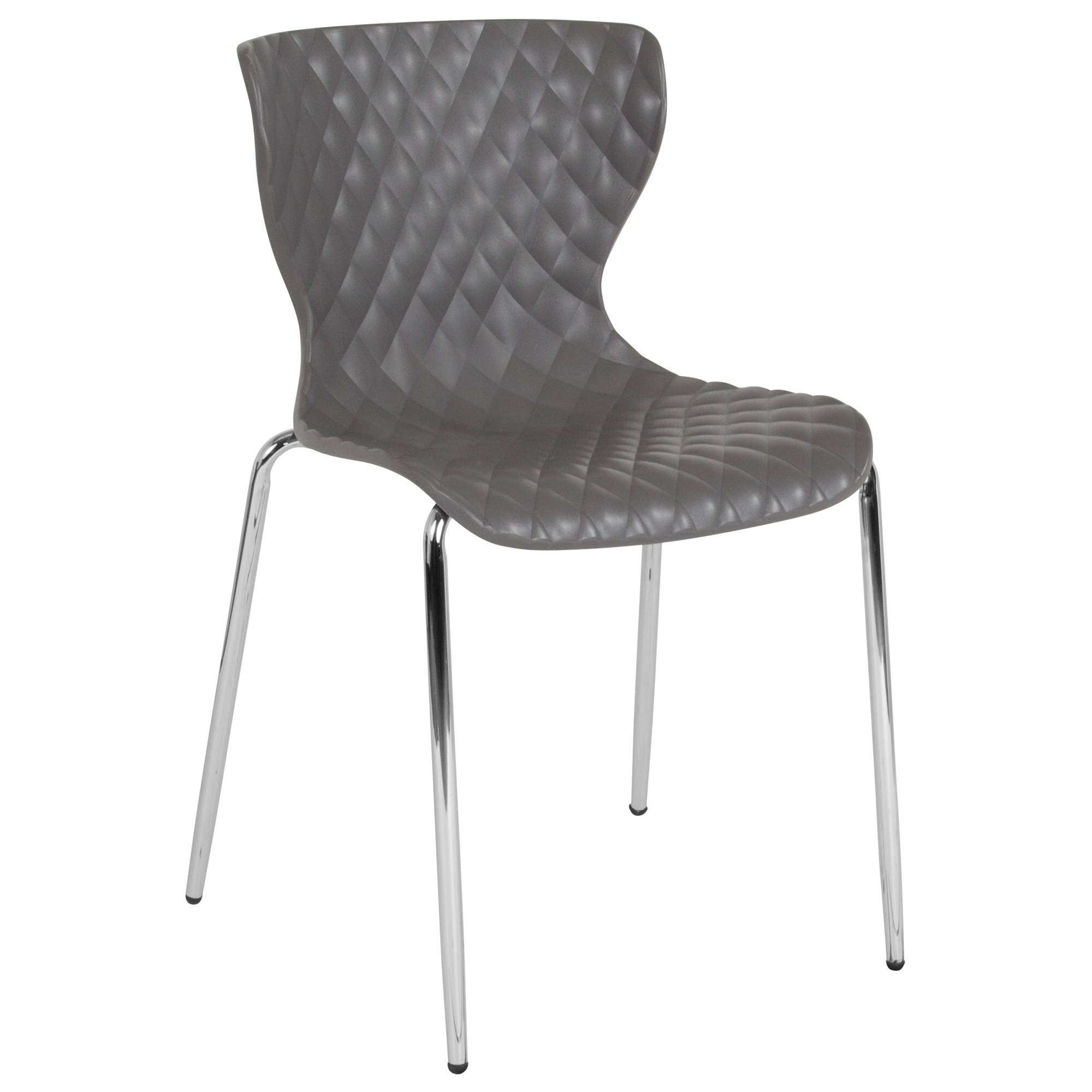 Flash Furniture, Contemporary Gray Plastic Stack Chair, Included (qty.) 1 Model# LF707CGRY